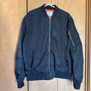 Unisex Lined Bomber Jacket, Size M